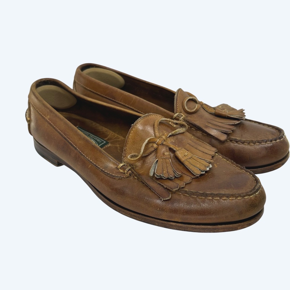 VTG Polo Country Ralph Lauren Heritage Tassel Kiltie Loafers 11.5 Leather Brown